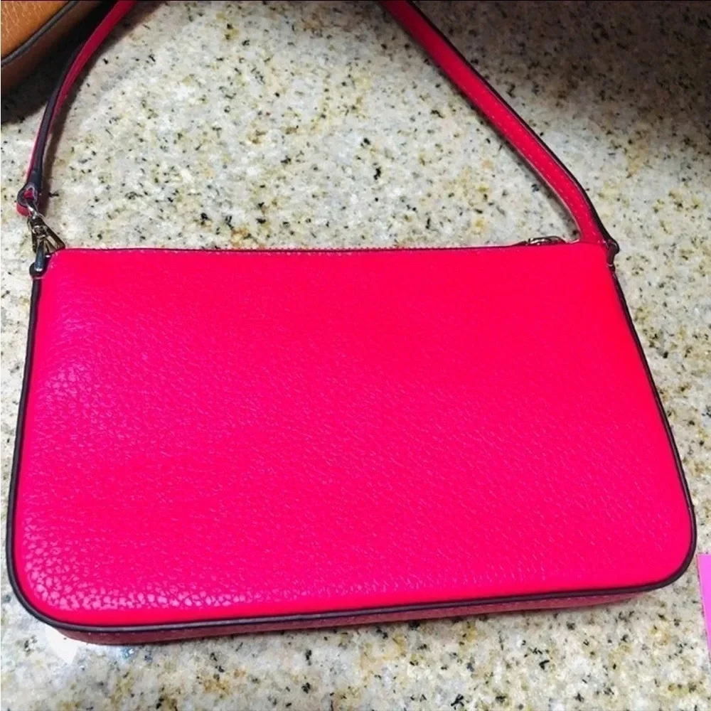 Kate Spade New York Pink Pebbled Leather Convertible Shoulder Bag NWT